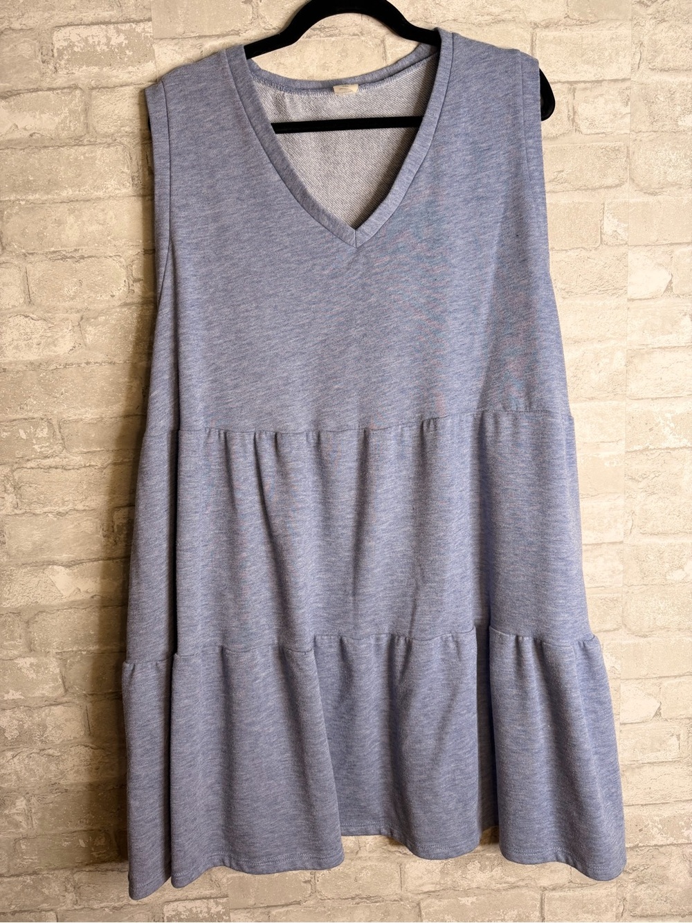 Sew In Love Light Heather Blue Sleeveless Knit Tunic